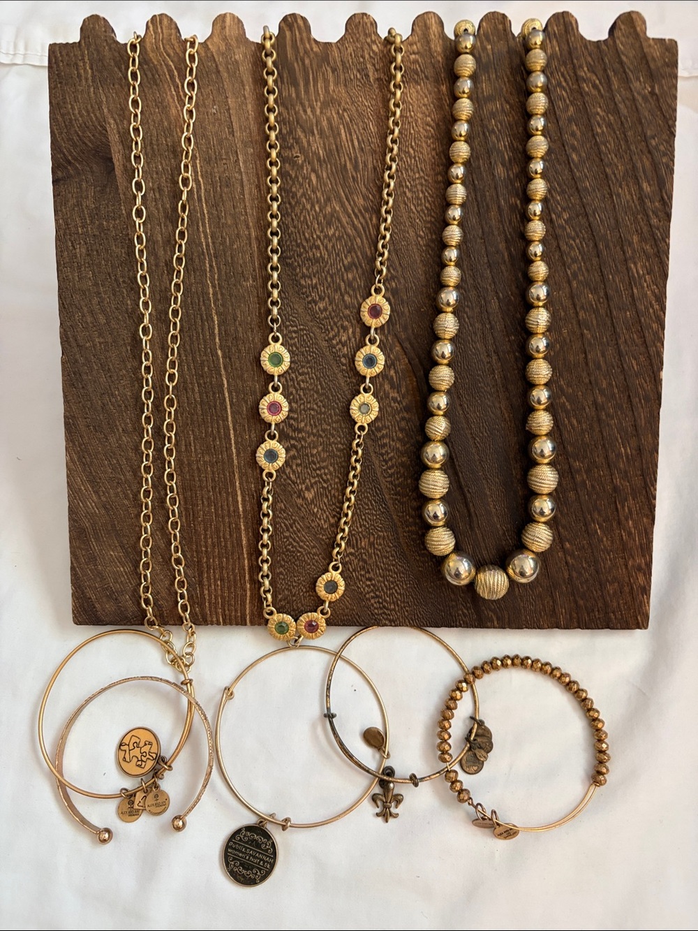 Gold-Tone Multi Necklace and Bracelet Set - Alex and Ani